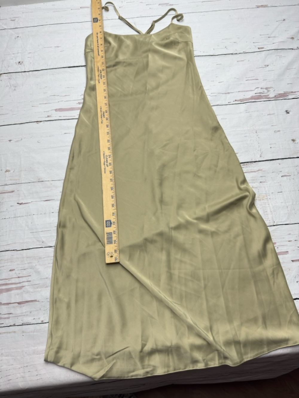 Nasty Gal Satin Halter Midi Dress Gold US 6 Y2K Slip - Picture 5 of 8